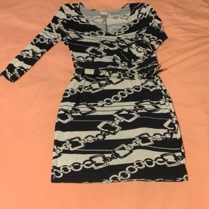 CACHE CHAIN PATTERN MIDI DRESS